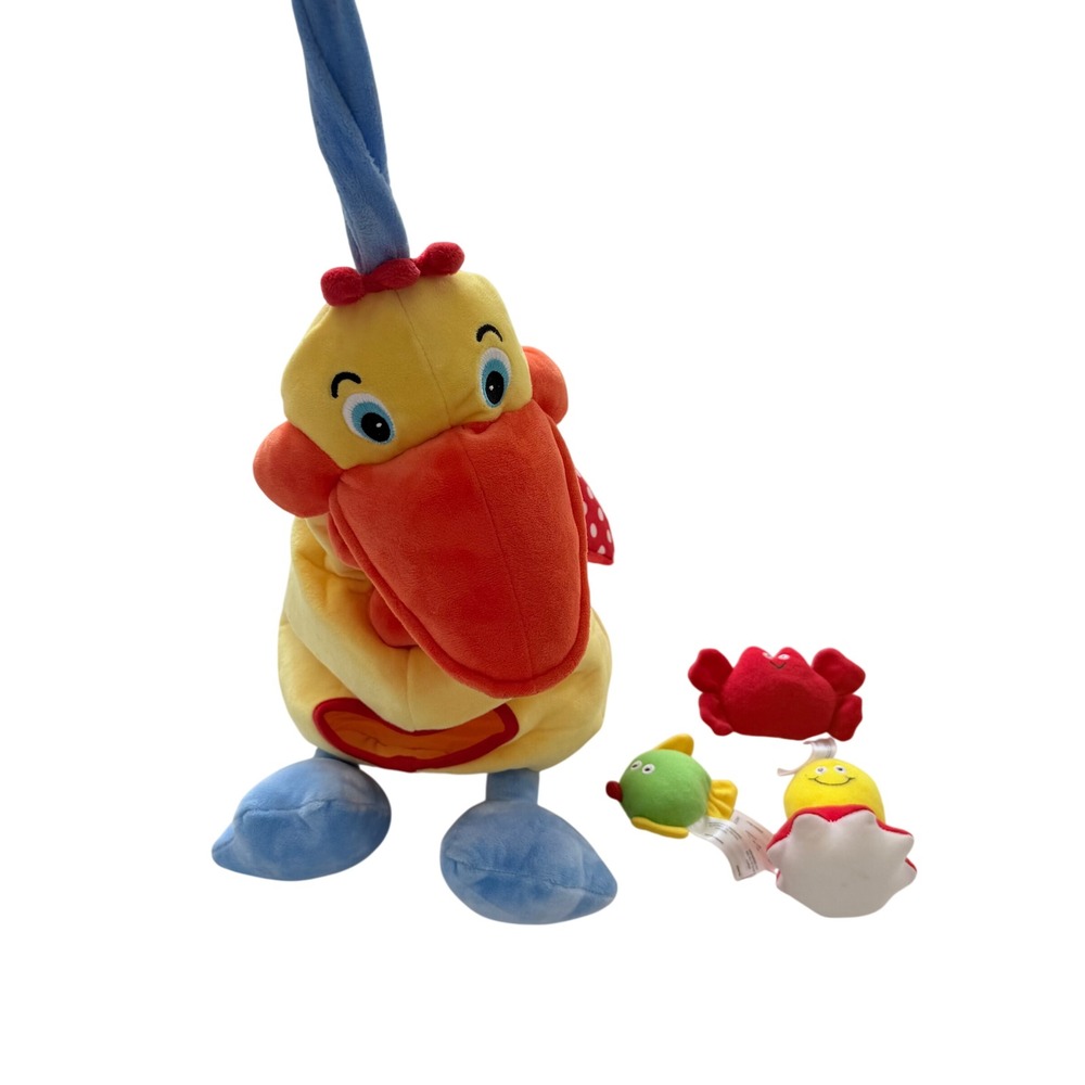 Melissa & Doug Hungry Pelican Plush Baby Toy Yellow Sensory Learning Set